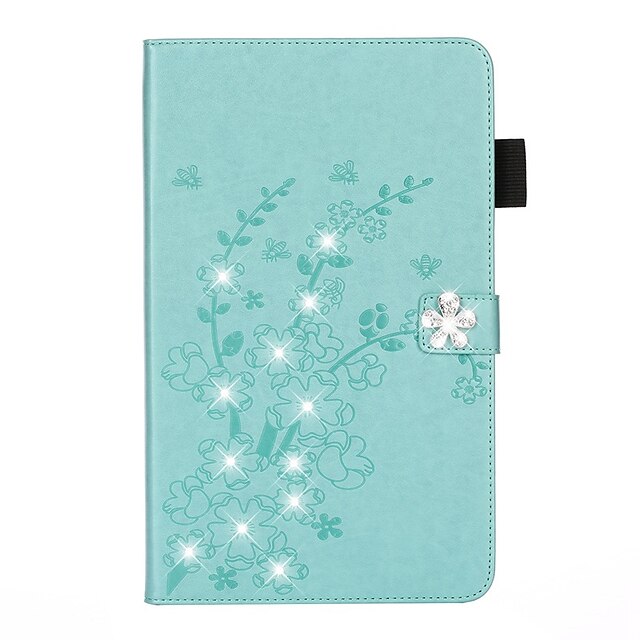  Case For Apple iPad 10.2 /Pro 11 2020/Mini 3/2/1/4/5 Card Holder / Rhinestone / with Stand Full Body Cases Solid Colored / Glitter Shine / Flower PU Leather For iPad New Air 10.5 2019/iPad 4/3/2