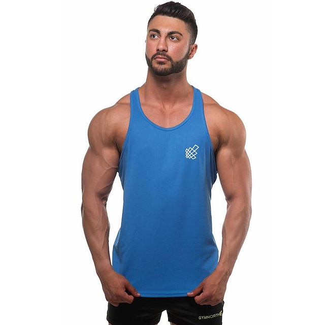 Sports & Outdoors Running, Jogging & Walking | Mens Sleeveless Workout Tank Top Running Tank Top Running Singlet Top Summer Cott