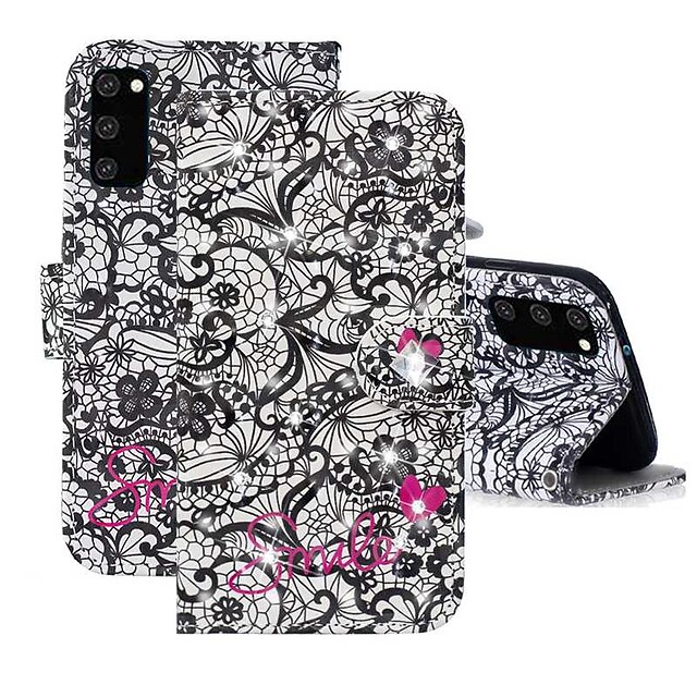  Case For Samsung Galaxy A91 / M80S / Galaxy A81 / M60S / S20 Plus Wallet / Rhinestone / with Stand Full Body Cases Flower PU Leather For Samsung Galaxy S20 Ultra/A01/A11/A21/A41/A70E