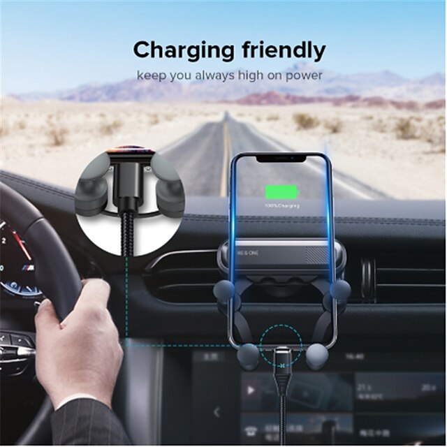  Gravity Car Holder For Phone in Car Air Vent Clip Mount No Magnetic Mobile Phone Holder GPS Stand For iPhone 11 Pro Samsung