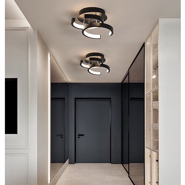  1-ligh 22,5 cm luz de teto led moderno estilo simples quarto sala de estar personalidade criativa formas geométricas formas geométricas dimerizáveis alpendre na iluminação da porta 18w