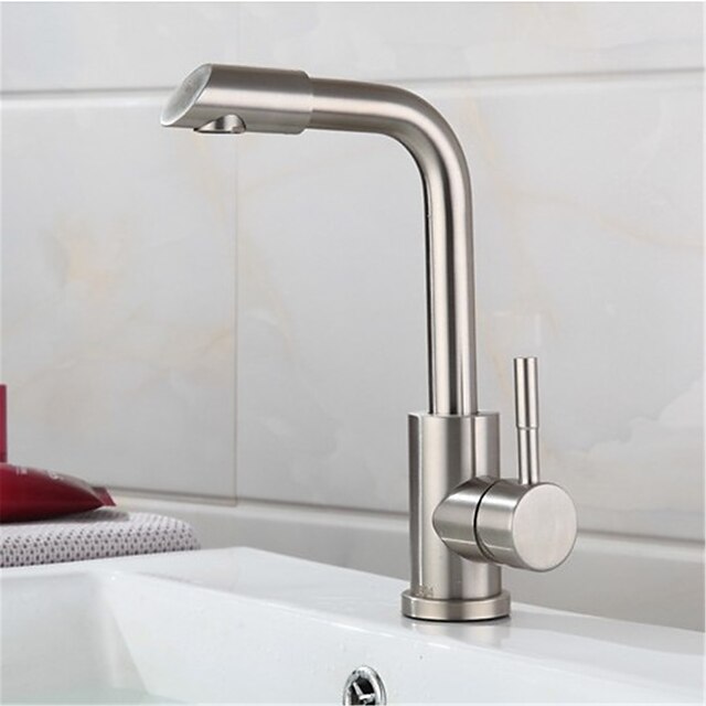  Stainless Steel Basin Faucet Hot And Cold Brushed Rotating Wash Basin Wash Basin Faucet Without Hose
