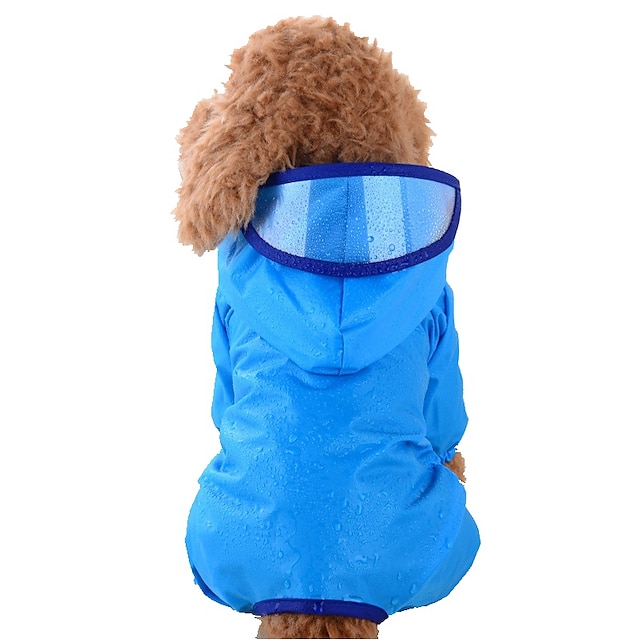  Dog Rain Coat Puppy Clothes Solid Colored Waterproof Outdoor Dog Clothes Puppy Clothes Dog Outfits Red Blue Pink Costume Baby Small Dog for Girl and Boy Dog Nylon XS S M L XL