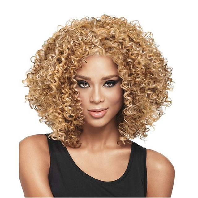  Synthetic Wig Curly Pixie Cut Wig Short Light golden Light Brown Dark Brown Natural Black Synthetic Hair 12 inch Women's Easy to Carry Women Synthetic Blonde Light Brown