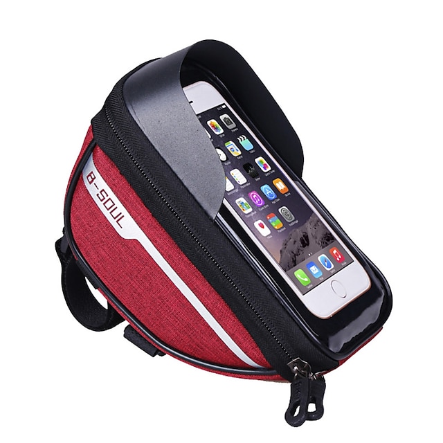  Cell Phone Bag Bike Handlebar Bag 6.4 inch Touch Screen Waterproof Portable Cycling for Sky Blue Dark Gray Black / Red / Reflective Strips