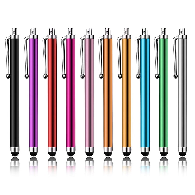  10pcs Universal Capacitive Touch Screen Stylus Pen for Any phone Any pad Touch Suit for all Smart Phone Tablets PC