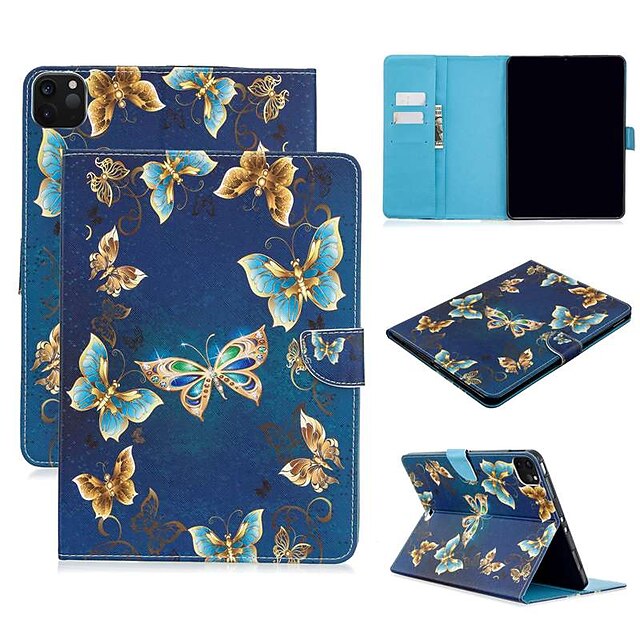 Case For Apple iPad Air/iPad 4/3/2/Mini 3/2/1 Wallet / Card Holder / with Stand Full Body Cases Butterfly PU Leather For iPad Pro 9.7/New Air 10.5 2019/Pro 11 2020/Mini 5/2017/2018/ipad 10.2