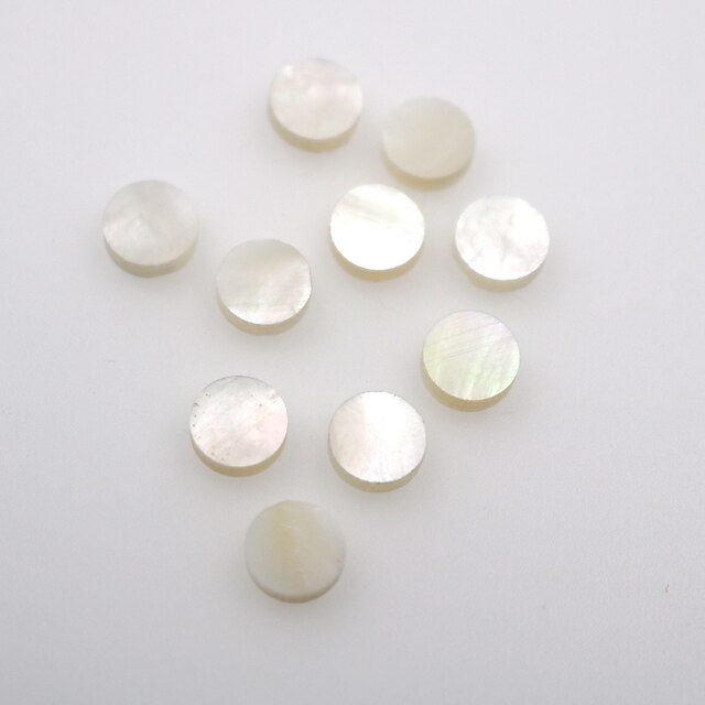  Guitar Inlay Fingerboard Dots Shell Guitar Bass 100 pcs 3mm White Mother of Pearl Shell Musical Instrument Accessories for Music Lovers and Trainers 