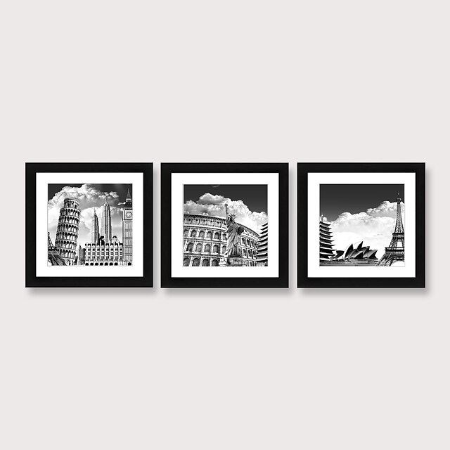 3 Panel Wall Art Canvas Prints Painting Artwork Picture Skyline City Landscape Home Decoration Décor Stretched Frame Ready to Hang