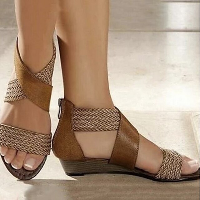 cute brown flat sandals