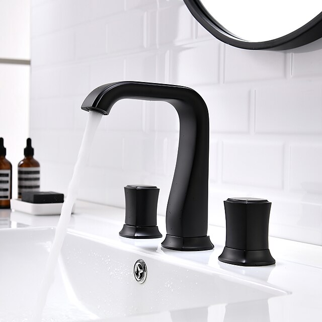 Bathroom Sink Faucet - Widespread Painted Finishes Widespread Two Handles Three HolesBath Taps