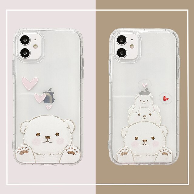  Case For Apple iPhone 11 /11 Pro / 11 Pro Max/SE2020/6/7/8/x/xr/xsmax/7p/6p Ultra-thin / Transparent Back Cover Cartoon TPU