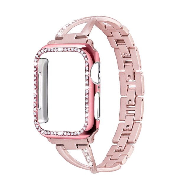 For Apple Watch Band ladies strapCase 38mm / 42mm / 40mm / 44mm diamond iwatch series stainless steel strap 5 4 3 2 1 bracelet
