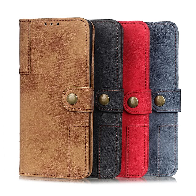 Phone Case For Motorola Full Body Case MOTO E6 plus MOTO G8PLUS MOTO G8PLAY MOTO E6 play Card Holder Shockproof Solid Colored PU Leather