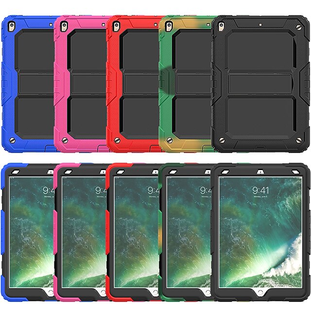  Case For Apple iPad 10.2''(2019) / iPad Pro 10.5 / Ipad air3 10.5' 2019 Shockproof / with Stand Back Cover Solid Colored Silica Gel / PC