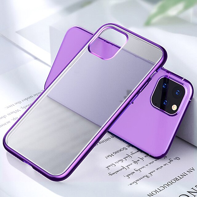  Matte Plating Clear Phone Case For iPhone SE 2020 / 11 / 11 Pro /11 Pro Max Cases For iPhone 6 / 6Plus  / 7 / 7 Plus /  8 /8 Plus / X / XS / XR / XS Max Soft Candy Color Cover Capa Fundas