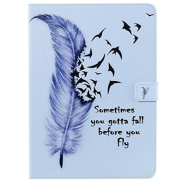  Case For Apple iPad New Air 10.5 / iPad Mini 3/2/1/4/5 Wallet / Card Holder / with Stand Full Body Cases Feathers PU Leather For iPad 10.2 2019/Pro 11 2020/Pro 9.7/2017/2018/iPad 2/3/4