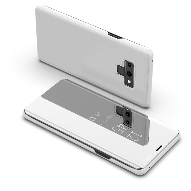  téléphone Coque Pour Samsung Galaxy S25 Ultra S24 S22 S22 Plus Ultra S22 Ultra S21 S21 Ultra Plus A54 A34 A14 A72 A52 A42 S10 Coque Intégrale Cuir Etui folio avec Support Clapet Miroir Couleur Unie