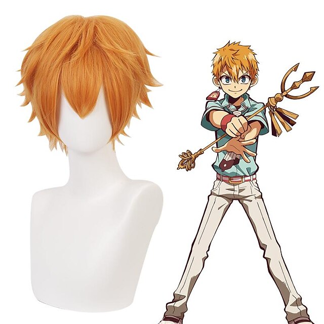 Toilet Bound Hanako Kun Cosplay Cosplay Wigs Men S Layered Haircut 8 Inch Heat Resistant Fiber Curly Yellow Teen Adults Anime Wig 21 14 99
