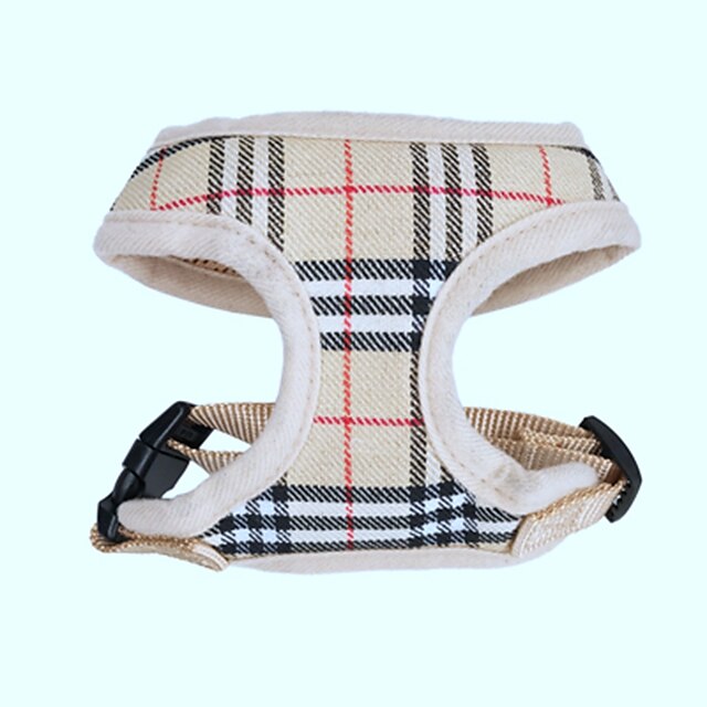  Cat Dog Harness Breathable Adjustable / Retractable Plaid / Check Geometic Textile Fabric Black Red