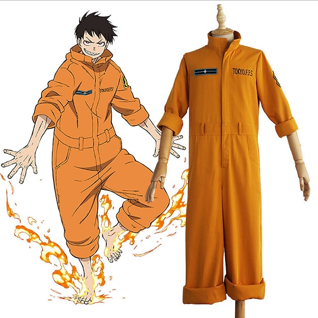  Inspired by Fire Force Anime Cosplay Costumes Japanese Cosplay Suits Leotard / Onesie For Men's Women's