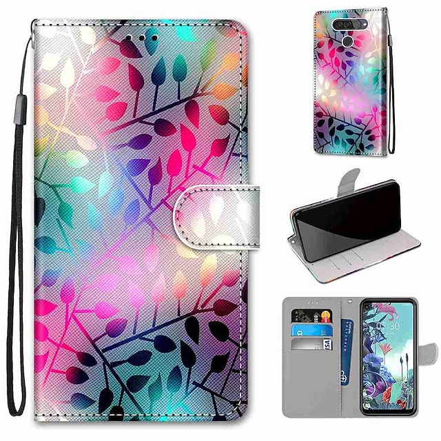  Case For LG Q70 / LG K50S / LG K40S Wallet / Card Holder / with Stand Full Body Cases Translucent Glass PU Leather / TPU for LG K30 2019 / LG K20 2019
