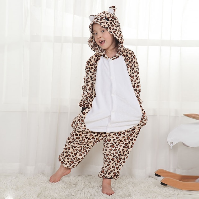 Toys & Hobbies Cosplay & Costumes | Kids Kigurumi Pajamas Bear Onesie Pajamas Flannel Fabric White Cosplay For Boys and Girls An