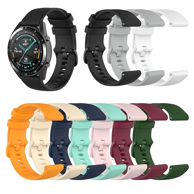  1 PCS Watch Band for FOSSIL Huawei Withings Sport Band Silicone Wrist Strap for Huawei Fit / Huawei Honor S1 Huawei Watch Huawei B5 LG Watch Style Fossil Gen 4 Q Venture HR