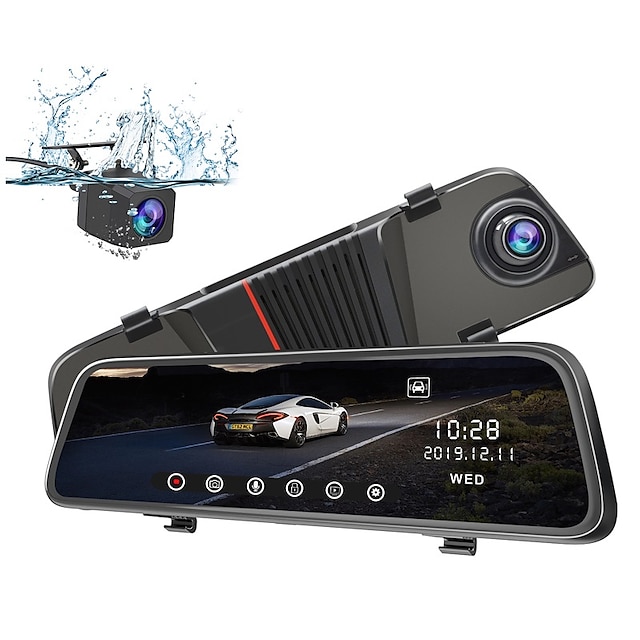  JUNSUN Junsun H11 1080p Full HD / HD Car DVR 170 Degree Wide Angle CMOS 10 inch IPS Dash Cam with Night Vision / G-Sensor / Parking Monitoring 4 infrared LEDs Car Recorder / motion detection / WDR