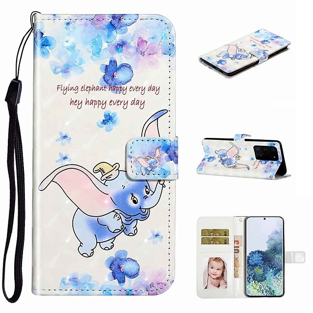  Case For Samsung Galaxy S20 / Galaxy S20 Plus / Galaxy S20 Ultra Wallet / Card Holder / with Stand Full Body Cases Dumbo PU Leather / TPU for Galaxy A51 / A71 / A80 / A70 / A50 / A30S / A20