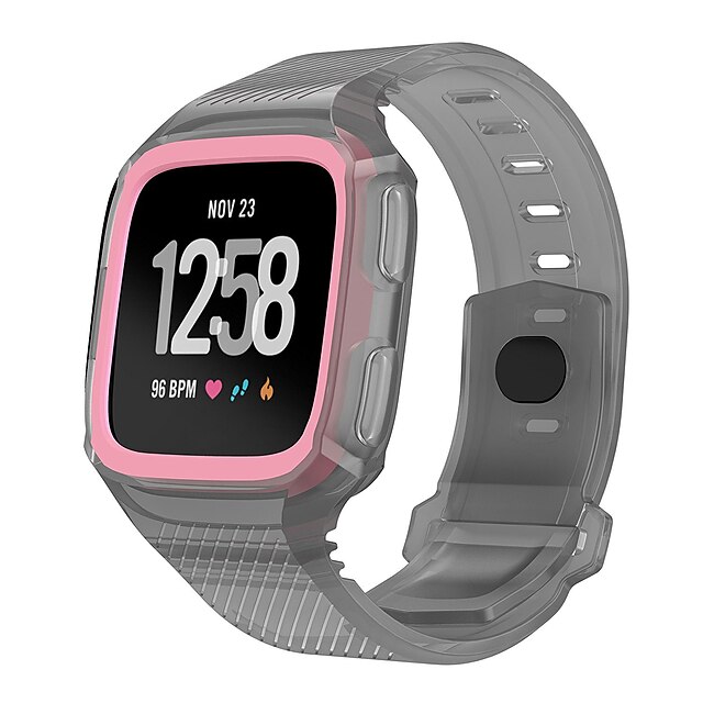  1 kpl Kellon ranneke varten Fitbit Urheiluhihna Silikoni Rannehihna varten Fitbit Versa