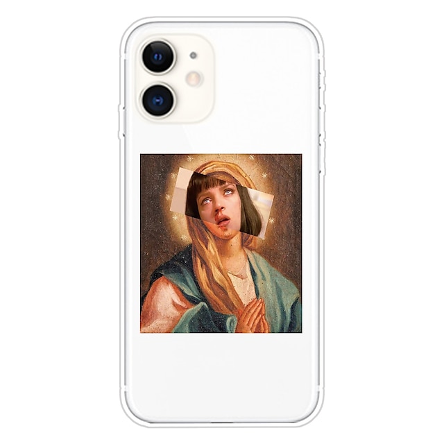  Case For Apple iPhone 11 11 Pro 11 Pro Max XS XR XS Max 8 Plus 7 Plus 6S Plus 8 7 6 6s SE 5 5S Transparent Pattern Back Cover Funny Oil Painting Soft TPU