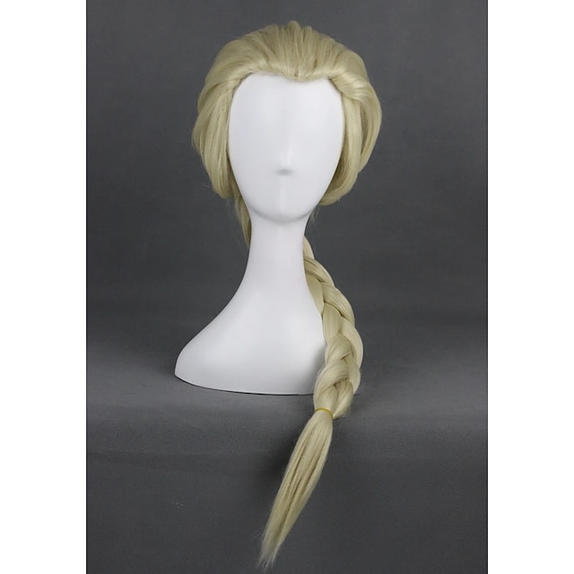  Blonde Wigs for Women Cosplay  Wig Cosplay Wig Elsa Frozen Ii Curly Cosplay Braid Wig Long Light Blonde Synthetic Hair 20 Inch Anime Cosplay Plait Hair Blonde Halloween Wig