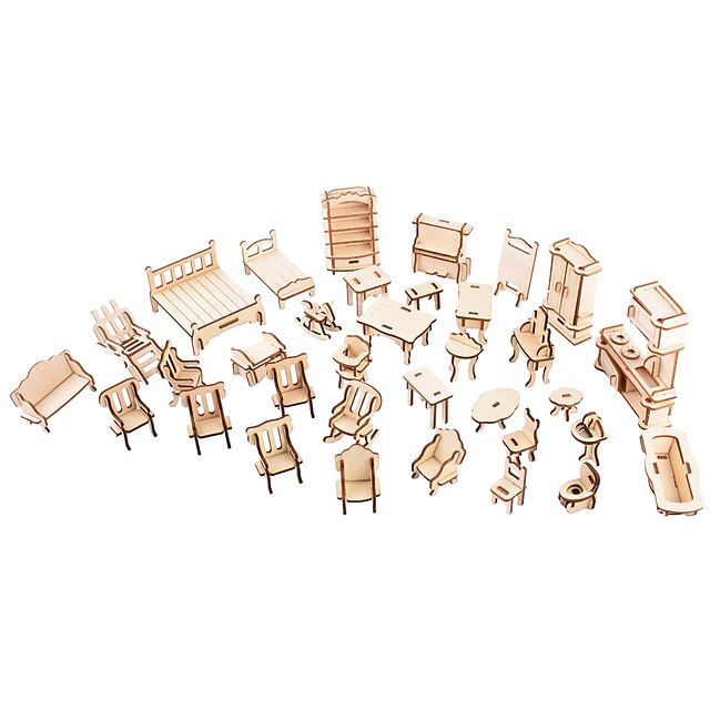  3D puzzle Výroba z papíru Nábytek Židle skládací Udělej si sám lepenkový papír Dětské Unisex Hračky Dárek