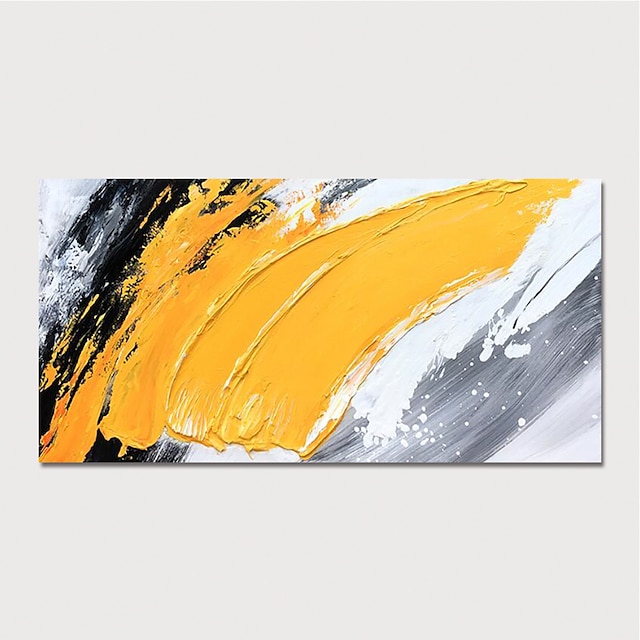  Hang-geschilderd olieverfschilderij Handgeschilderde Horizontaal Abstract Modern Inclusief Inner Frame