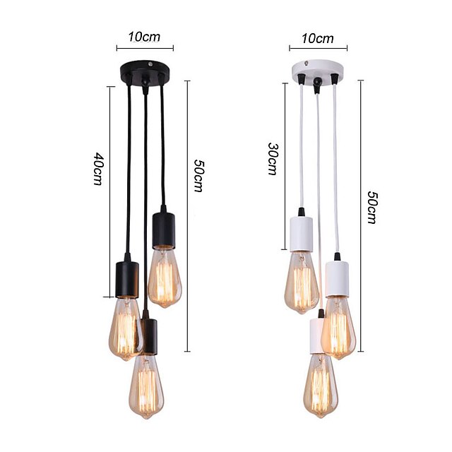 Lights & Lighting Pendant Lights | 12 cm Cluster Design Pendant Light Metal Electroplated Vintage Nordic Style 220-240V - VW9452