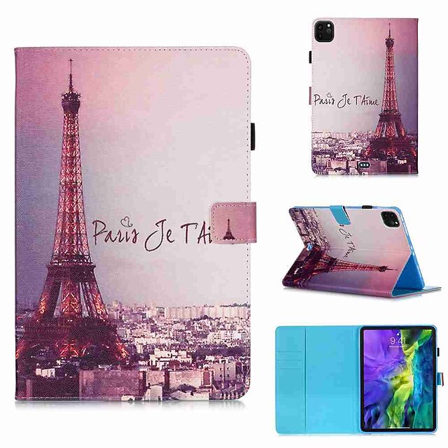  Case For Apple iPad Pro 11''(2020) / iPad 2019 10.2 / Ipad air3 10.5' 2019 Wallet / Card Holder / with Stand Full Body Cases Autograph Tower PU Leather / TPU for iPad Air / iPad 4/3/2 / iPad (2018)