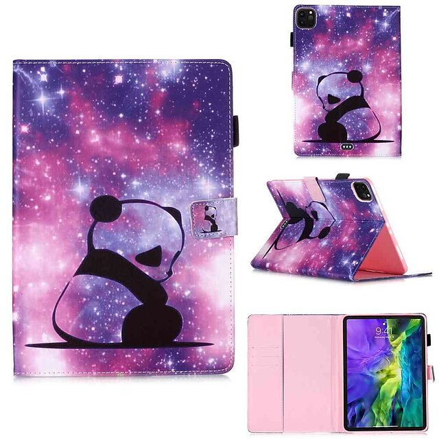  Case For Apple iPad Pro 11''(2020) / iPad 2019 10.2 / Ipad air3 10.5' 2019 Wallet / Card Holder / with Stand Full Body Cases Baby Panda PU Leather / TPU for iPad Air / iPad Air2 / iPad (2018)