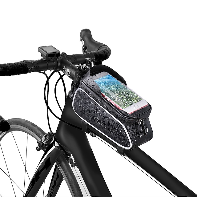 Wheel up Cell Phone Bag Bike Frame Bag Top Tube 6 inch Touchscreen
