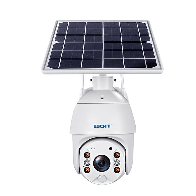  ESCAM QF480 1080P Cloud Storage PT 4G  PIR Alarm IP Camera With Solar Panel Full Color Night Vision Two Way Audio IP66 Without Battery