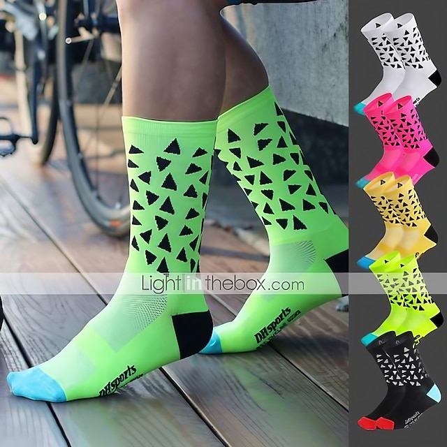  Муж. Жен. Компрессионные носки Спортивные носки Толстые короткие носки Носки для велоспорта Велосипедные носки Шоссейный велосипед Горный велосипед Велоспорт / Спандекс / Эластичность