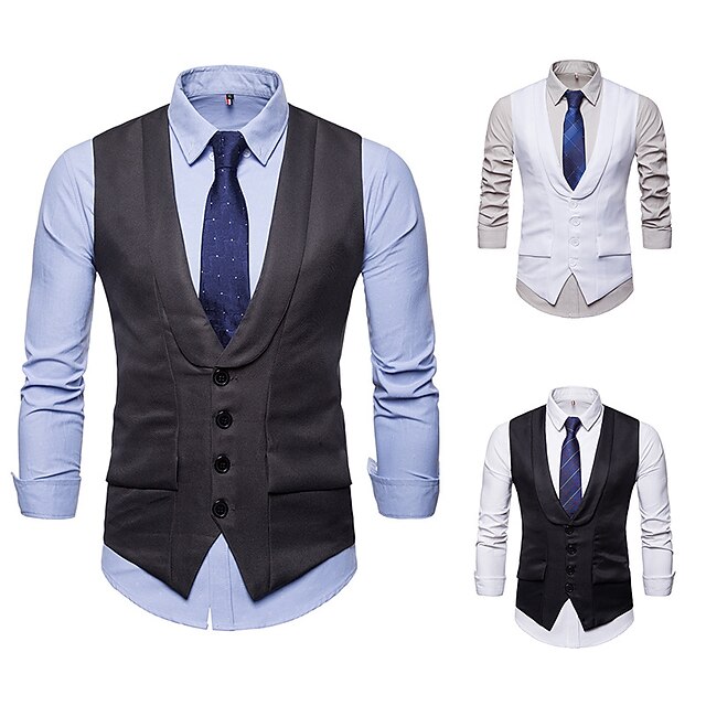 Caballero Kingsman Clásico Baile de Máscaras Chaleco Hombre Ajustado  Disfraz Blanco / Negro / Gris Cosecha Cosplay Evento / Fiesta Sin Mangas /  Chalecos 8068952 2022 – $26.44