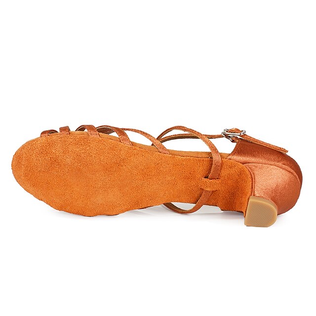 Women's Latin Shoes Dance Shoes Performance Training Practice Satin