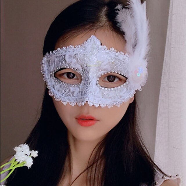  Αποκριάτικες Μάσκες Σέξι μάσκα με δαντέλα Νεωτερισμός Δαντέλα Θέμα τρόμου Ενηλίκων Κοριτσίστικα Παιχνίδια Δώρο