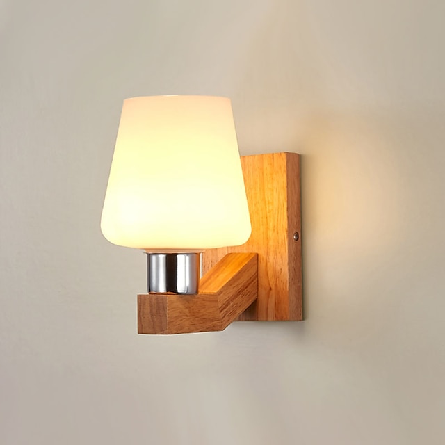  lampade da parete moderne di design moderno&amp; applique soggiorno sala da pranzo applique da parete in legno di bambù 110-120 v 220-240 v 12 w