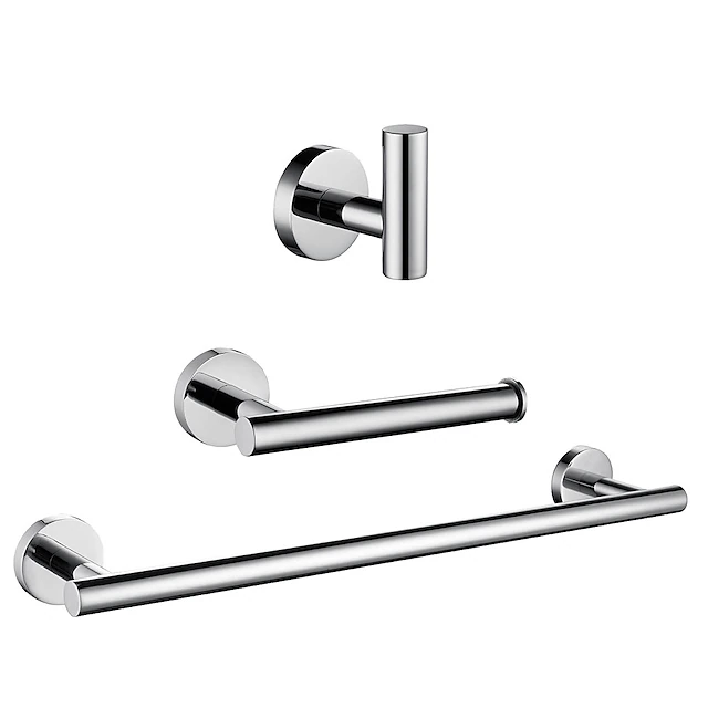 Bathroom Accessory Set / Towel Bar / Toilet Paper Holder New Design / Adorable / Creative Contemporary / Modern Stainless Steel / Low-carbon Steel / Metal 3pcs - Bathroom Wall Mounted 11