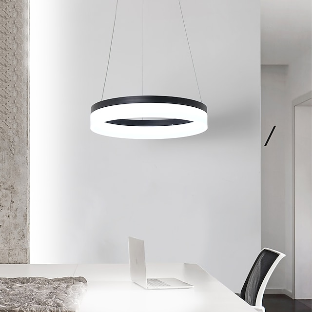 Led 20w Modern Pendant Light Round Ceiling Hanging Suspension Fixture Aluminium Acrylic 16 Inches With Warm White Dimmable Remote Wifi Smart Works Google Home Alexa 8061312 2022 161 72 - Alexa Ceiling Pendant Light Fixture
