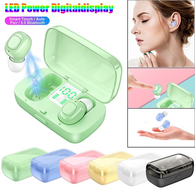  LITBest XG-21 TWS True Wireless Earbuds Bluetooth 5.0 Stereo with Microphone Charging Box Auto Pairing LED Power Display for Travel Entertainment