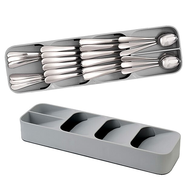  Kitchen Drawer Organizer Tray Spoon Cutlery Separation Storage Box
