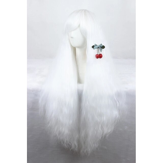 Beauty & Hair Wigs & Hair Pieces | Cosplay Costume Wig Cosplay Wig Lolita Curly Cosplay Asymmetrical With Bangs Wig Long White S